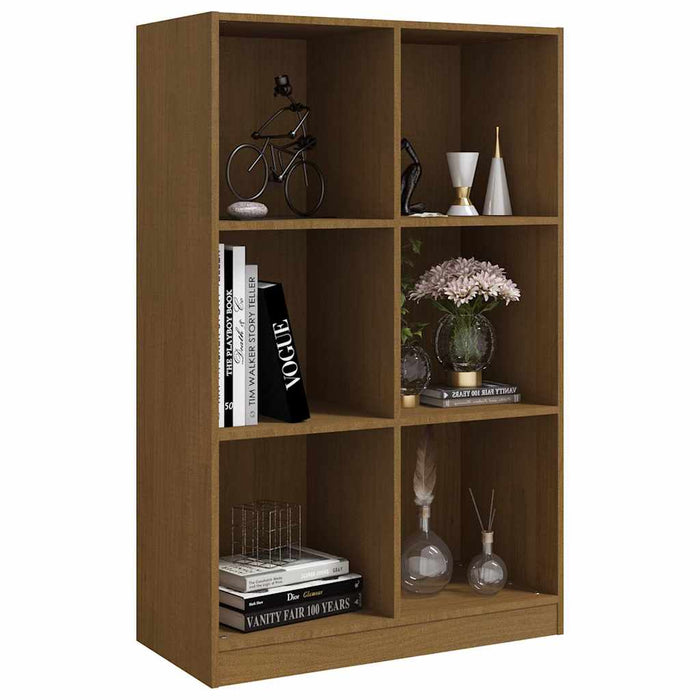 Bibliotecă, maro miere, 70x33x110 cm, lemn masiv de pin WALTI