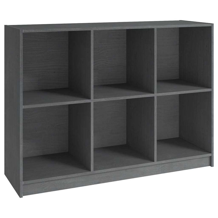 Bibliotecă, gri, 104x33x76 cm, lemn masiv de pin WALTI
