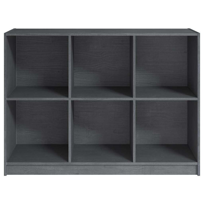 Bibliotecă, gri, 104x33x76 cm, lemn masiv de pin WALTI