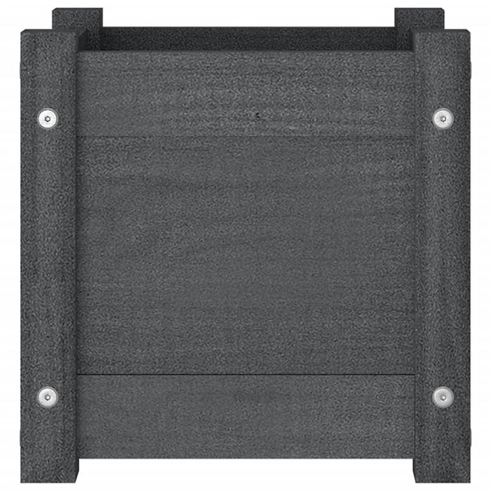Jardiniere de grădină, 2 buc., gri, 31x31x31 cm, lemn masiv pin - WALTI WALTI