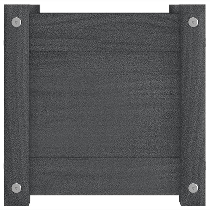 Jardiniere de grădină, 2 buc., gri, 31x31x31 cm, lemn masiv pin - WALTI WALTI