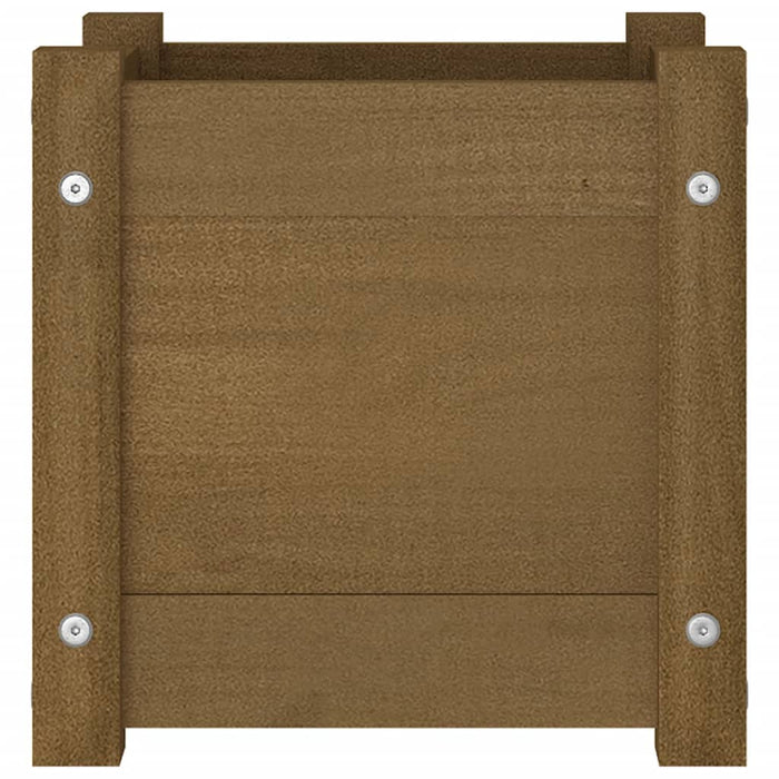 Jardinieră de grădină, maro miere, 31x31x31 cm, lemn pin - WALTI WALTI