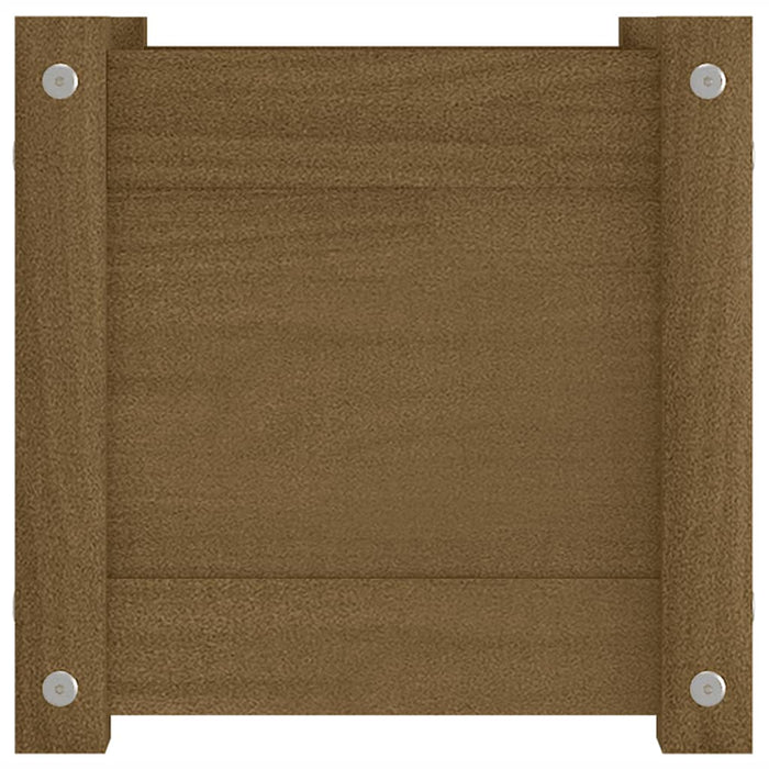 Jardinieră de grădină, maro miere, 31x31x31 cm, lemn pin - WALTI WALTI