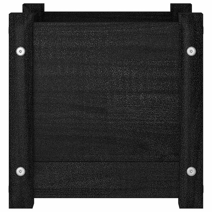 Jardinieră de grădină, negru, 31x31x31 cm, lemn masiv de pin WALTI