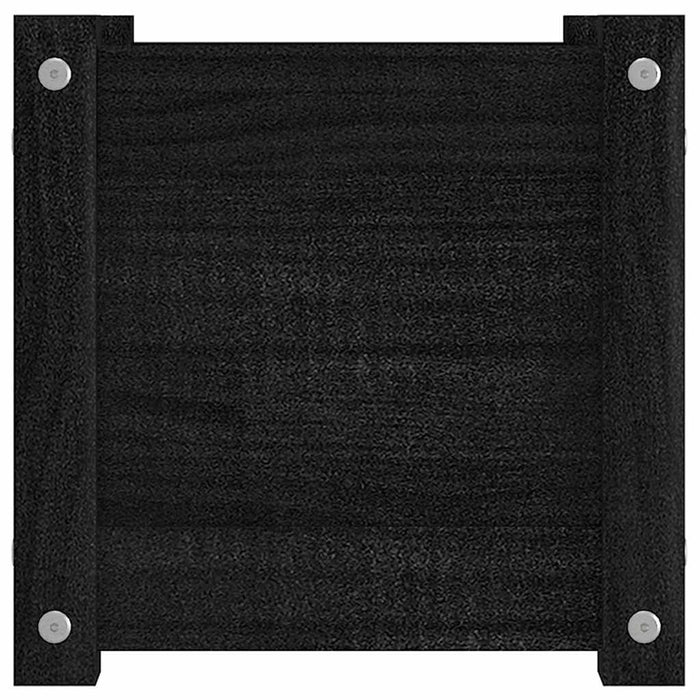 Jardinieră de grădină, negru, 31x31x31 cm, lemn masiv de pin WALTI