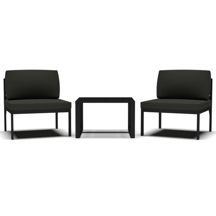 Set canapele de grădină cu perne, 3 piese, antracit, aluminiu - WALTI WALTI