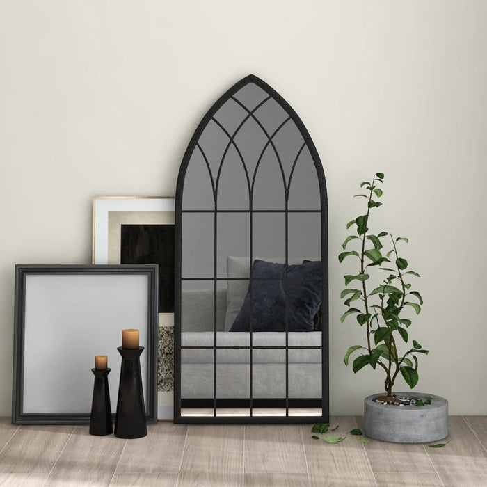 Oglindă, negru, 100x45 cm, fier, utilizare în interior - WALTI WALTI