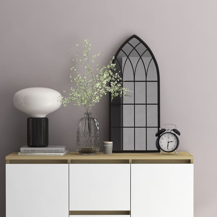 Oglindă,negru, 70x30 cm,fier, pentru utilizare în interior - WALTI WALTI