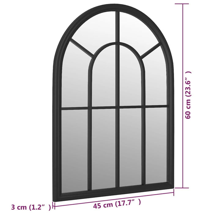 Oglindă,negru, 60x45 cm,fier, pentru utilizare în interior - WALTI WALTI