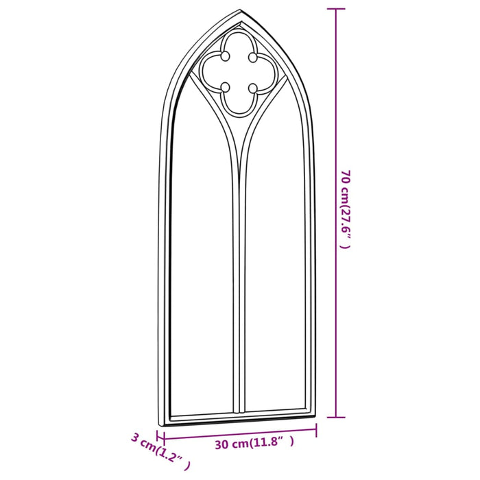 Oglindă,nisip, 70x30 cm,fier, pentru utilizare în interior - WALTI WALTI