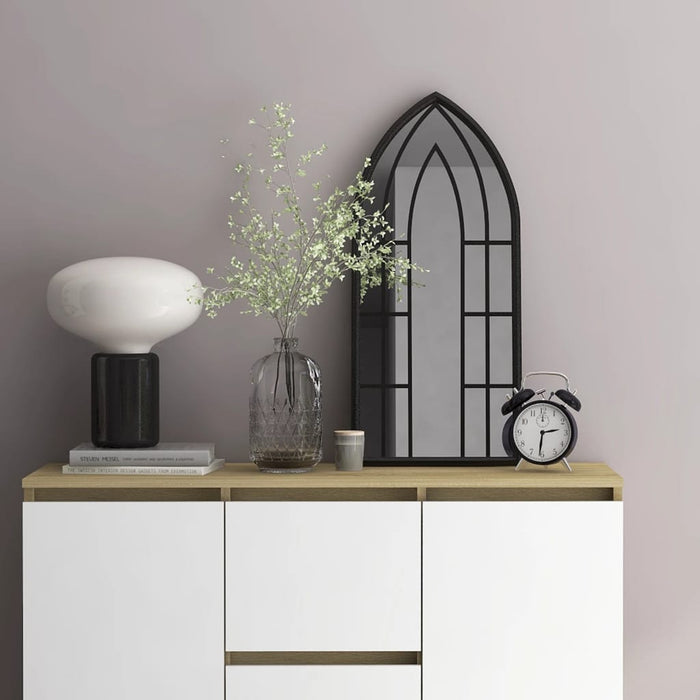 Oglindă,negru, 70x30 cm,fier, pentru utilizare în interior - WALTI WALTI