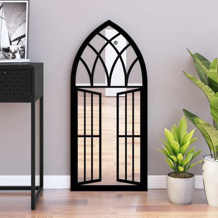 Oglindă,negru, 100x45 cm,fier, pentru utilizare în interior - WALTI WALTI