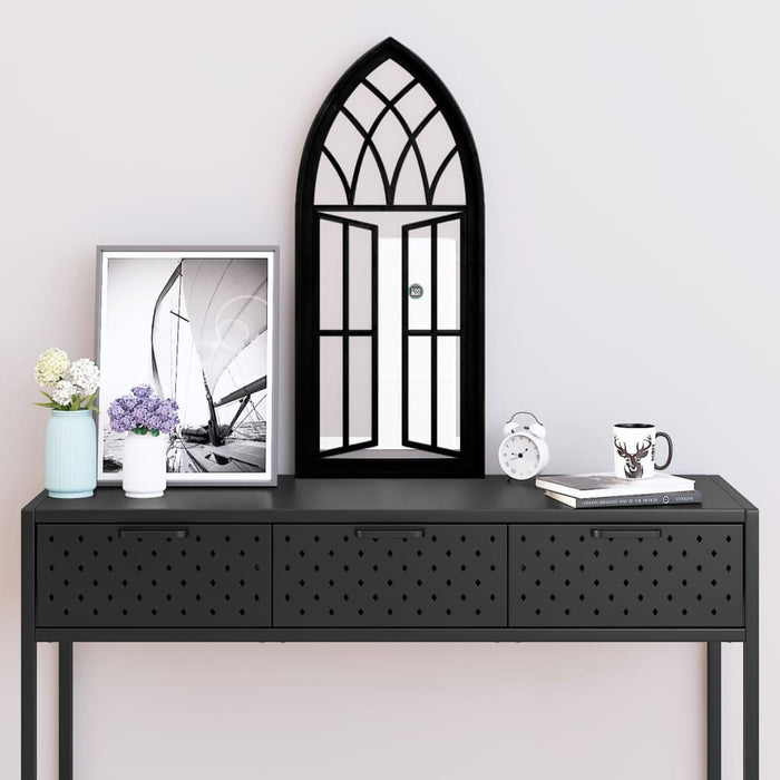 Oglindă,negru, 70x30 cm,fier, pentru utilizare în interior - WALTI WALTI
