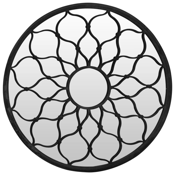 Oglindă rotundă,negru,60x3 cm,fier,pentru utilizare în interior - WALTI WALTI