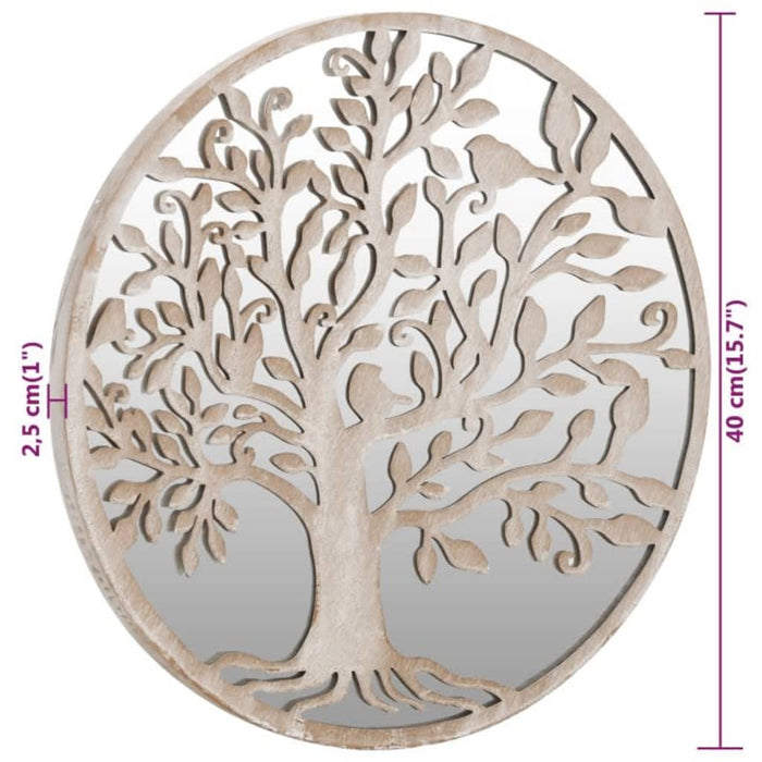 Oglindă rotundă,nisip,40x2,5 cm,fier, utilizare în interior - WALTI WALTI