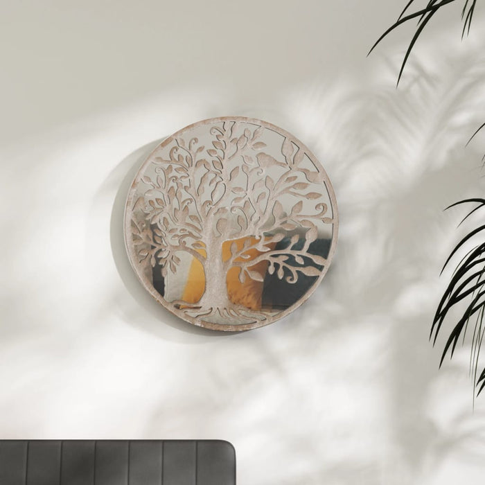 Oglindă rotundă,nisip,60x2,5 cm,fier, utilizare în interior - WALTI WALTI