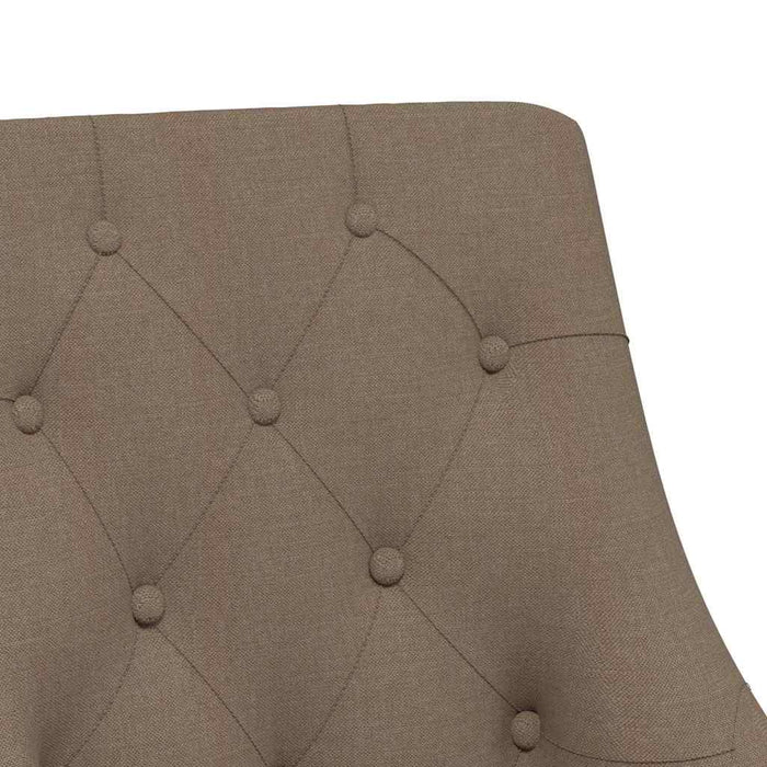 Scaune de bucătărie pivotante, 4 buc., gri taupe, textil WALTI