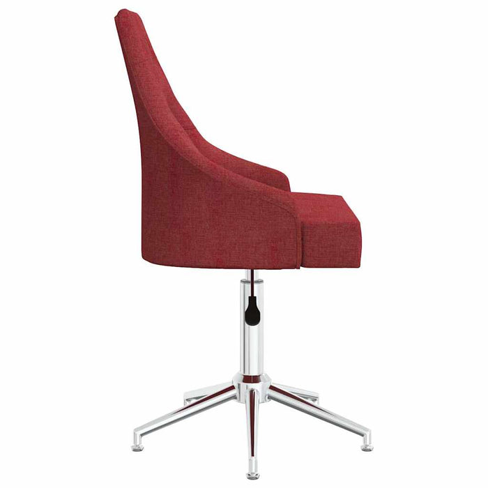 Scaune de bucătărie pivotante, 2 buc., roșu vin, textil WALTI