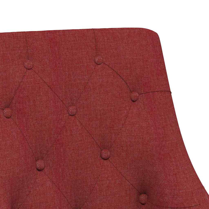 Scaune de bucătărie pivotante, 2 buc., roșu vin, textil WALTI