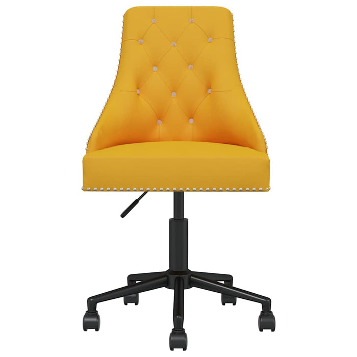 Scaune de masă pivotante, 4 buc., galben, catifea WALTI