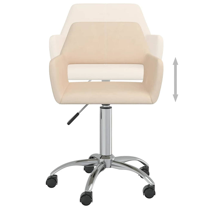 Scaune de bucătărie pivotante, 6 buc., crem, material textil WALTI