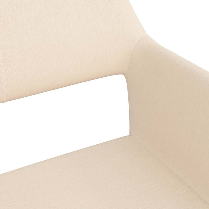 Scaune de bucătărie pivotante, 6 buc., crem, material textil WALTI