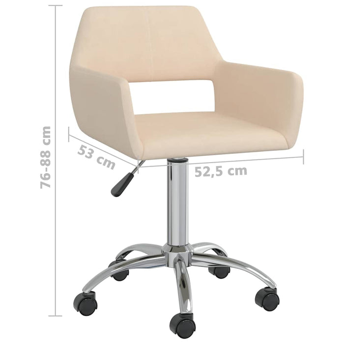Scaune de bucătărie pivotante, 6 buc., crem, material textil WALTI