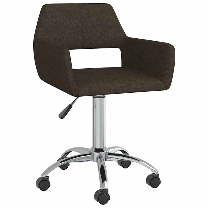 Scaun de masă pivotant, maro închis, material textil WALTI