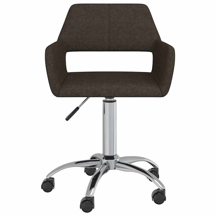 Scaun de masă pivotant, maro închis, material textil WALTI
