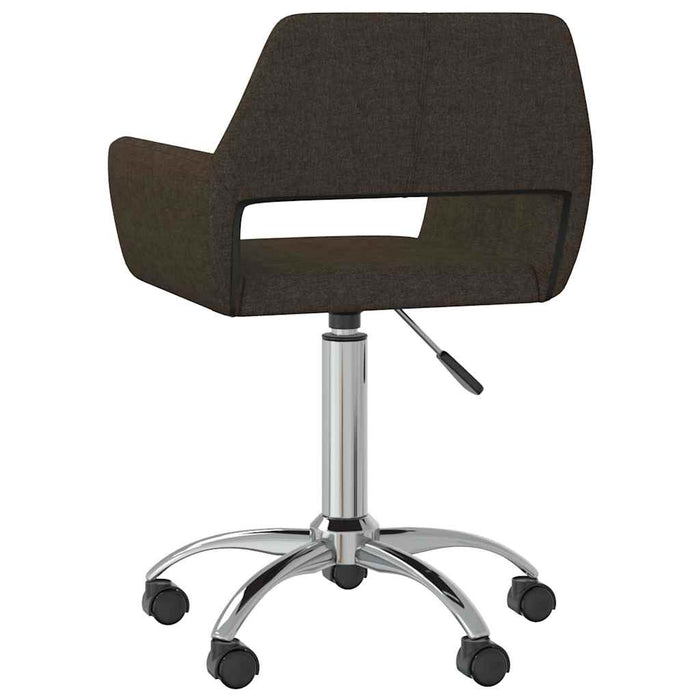 Scaun de masă pivotant, maro închis, material textil WALTI