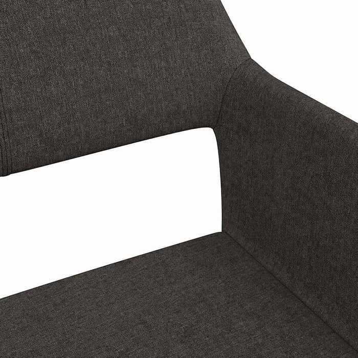 Scaun de masă pivotant, maro închis, material textil WALTI