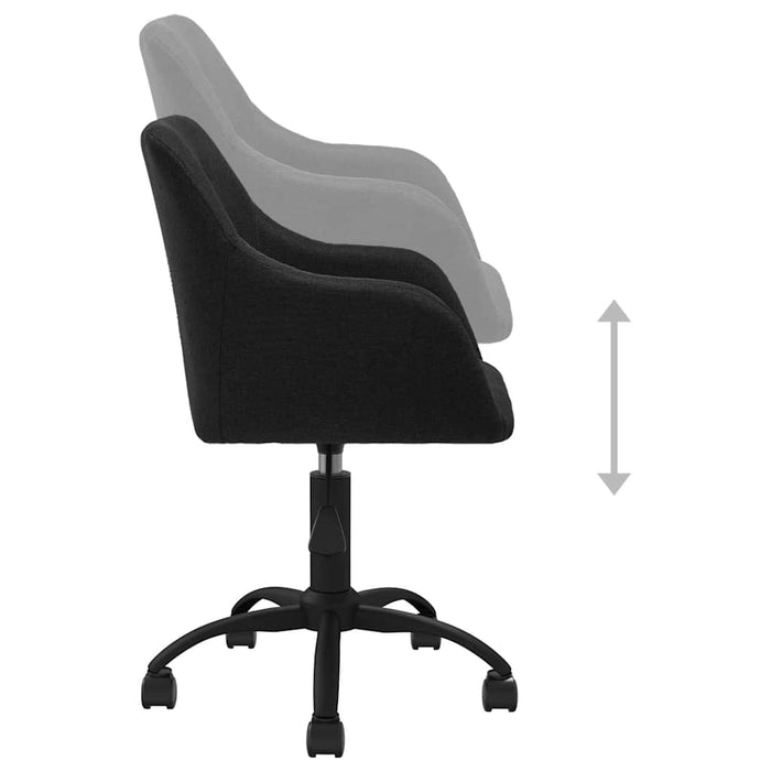 Scaune de bucătărie pivotante, 4 buc., negru, material textil WALTI