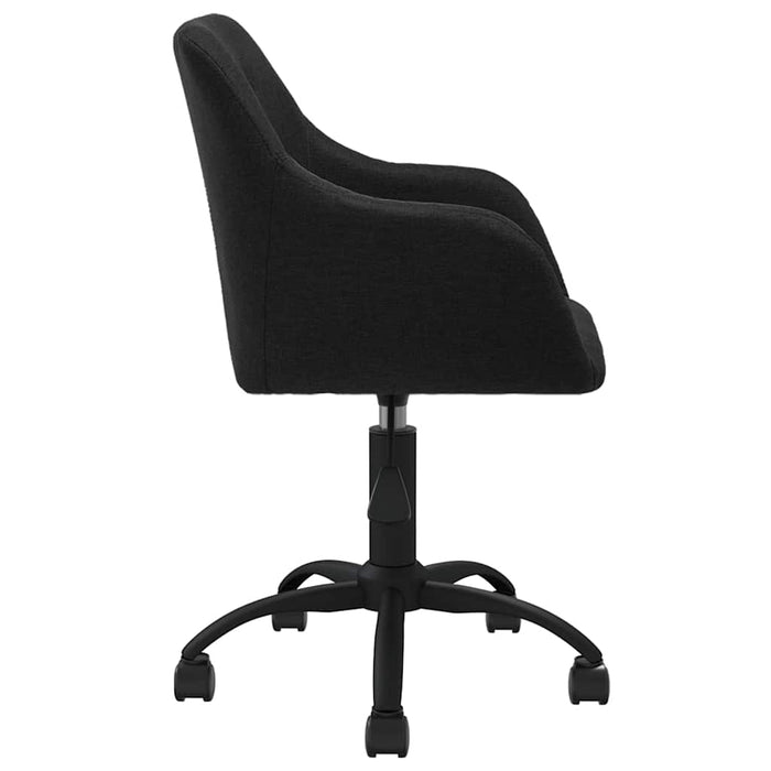 Scaune de bucătărie pivotante, 4 buc., negru, material textil WALTI