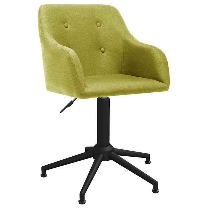 Scaune de bucătărie pivotante, 6 buc., verde, material textil WALTI