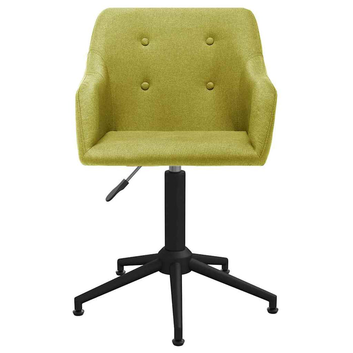 Scaune de bucătărie pivotante, 6 buc., verde, material textil WALTI