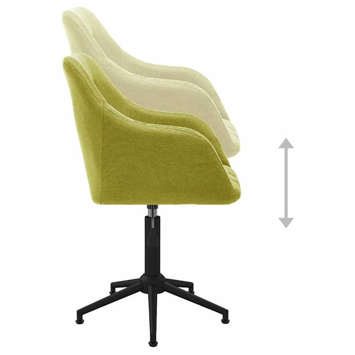 Scaune de bucătărie pivotante, 6 buc., verde, material textil WALTI