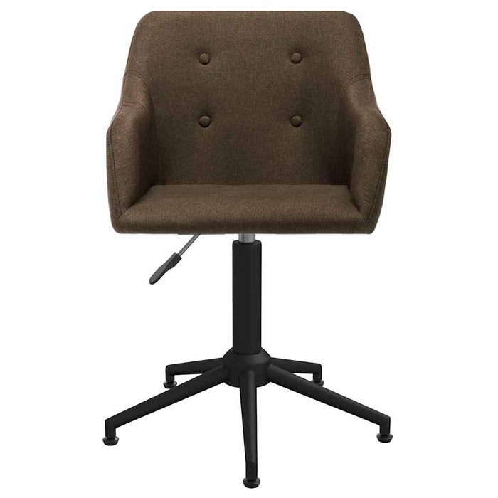 Scaun de masă pivotant, maro închis, material textil WALTI