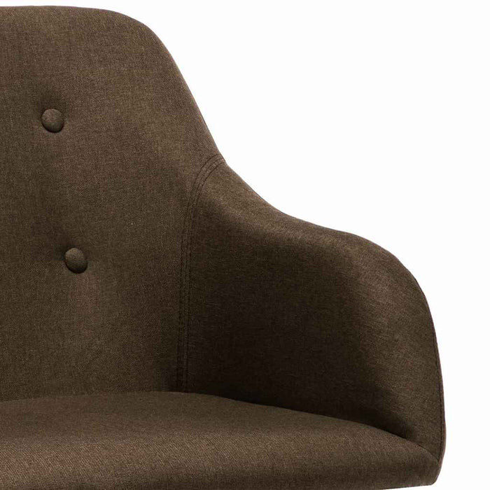 Scaun de masă pivotant, maro închis, material textil WALTI