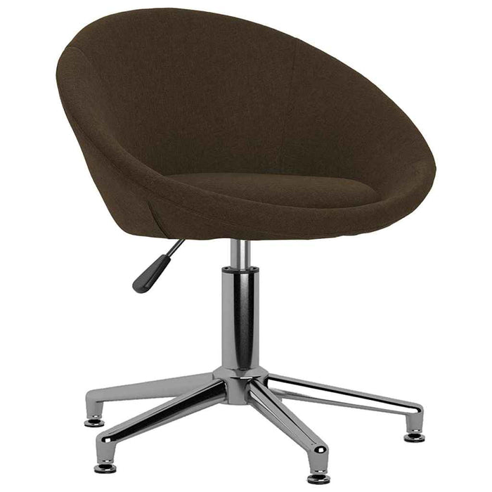 Scaune de masă pivotante, 4 buc., maro închis, material textil WALTI