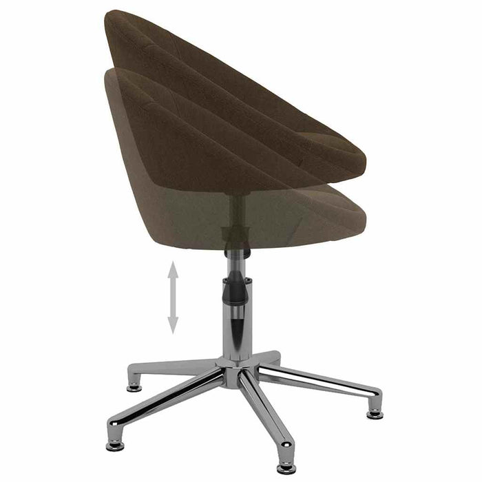 Scaune de masă pivotante, 4 buc., maro închis, material textil WALTI