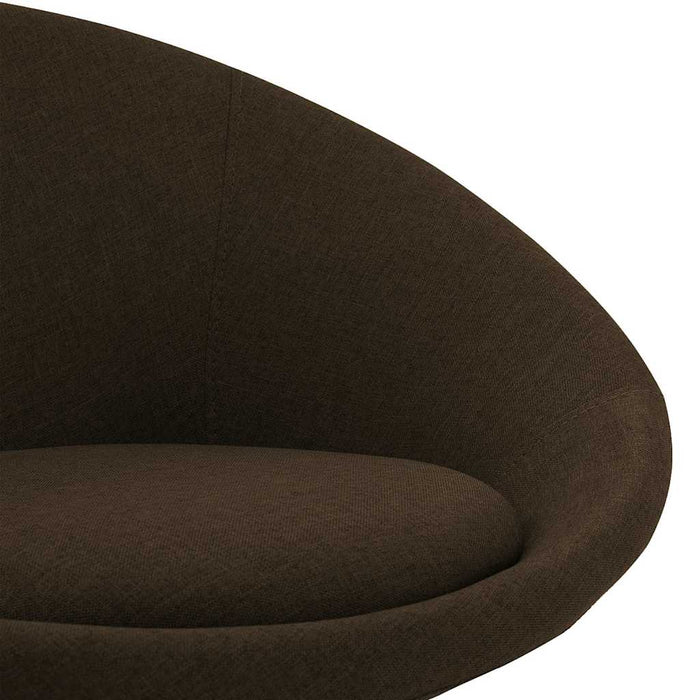 Scaune de masă pivotante, 4 buc., maro închis, material textil WALTI