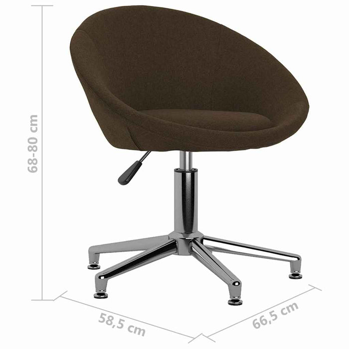 Scaune de masă pivotante, 4 buc., maro închis, material textil WALTI