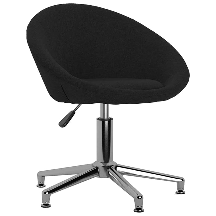 Scaun de masă pivotant, negru, material textil WALTI