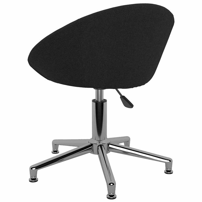 Scaun de masă pivotant, negru, material textil WALTI