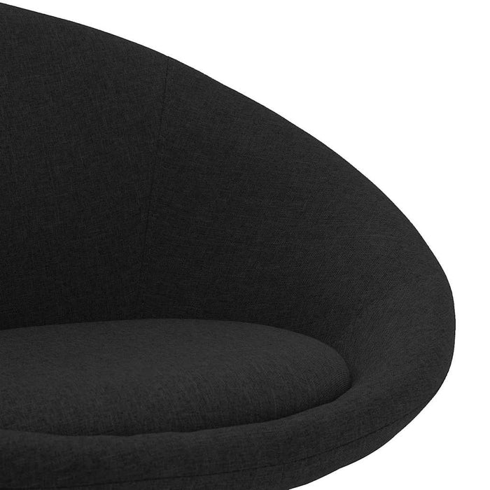 Scaun de masă pivotant, negru, material textil WALTI