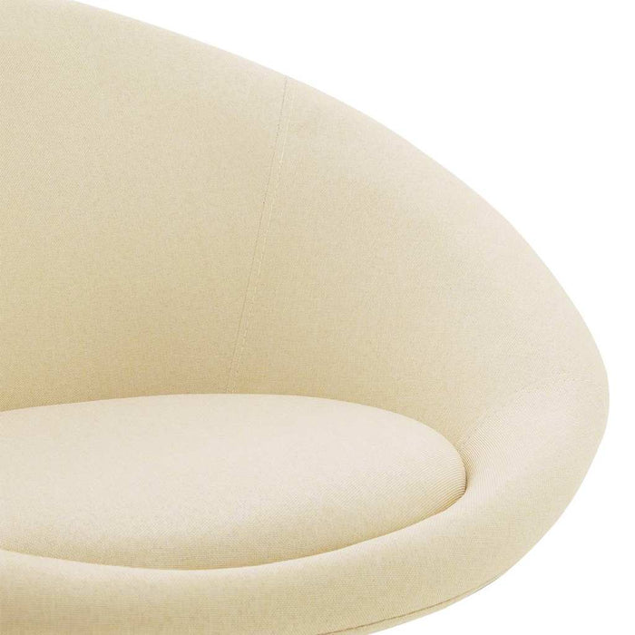 Scaun de bucătărie pivotant, crem, material textil WALTI