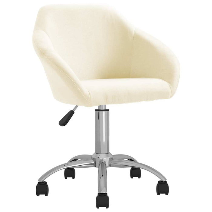 Scaun de bucătărie pivotant, crem, material textil WALTI