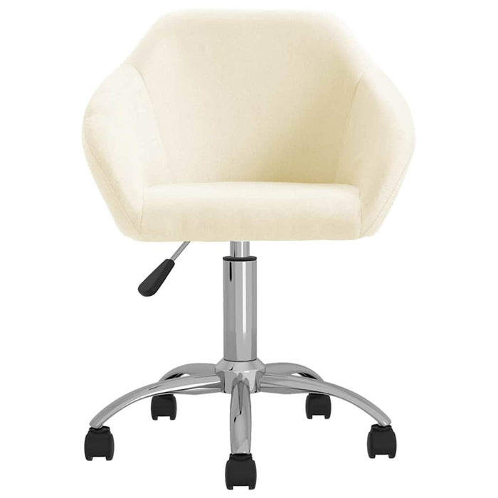 Scaun de bucătărie pivotant, crem, material textil WALTI