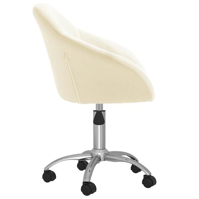 Scaun de bucătărie pivotant, crem, material textil WALTI