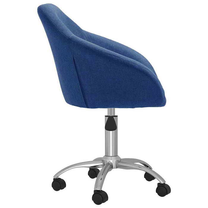 Scaun de masă pivotant, albastru, material textil WALTI